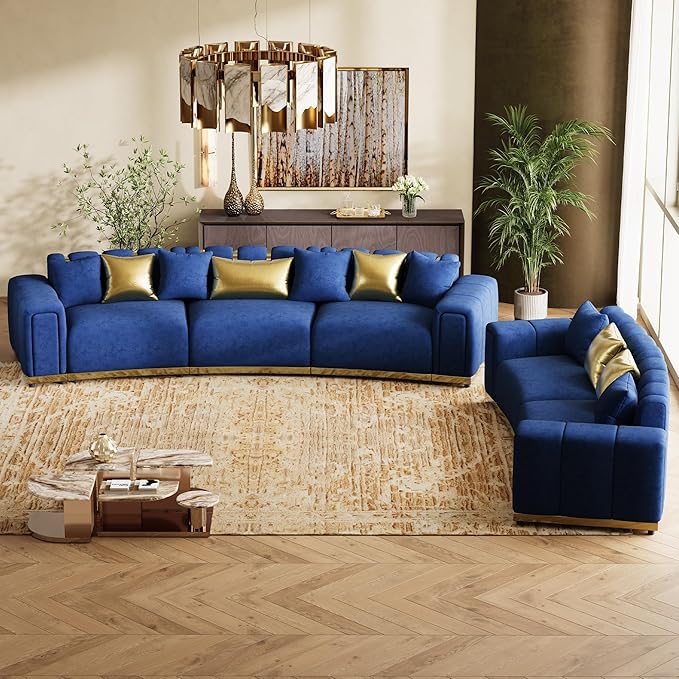 Oversized Velvet Chesterfield Couch