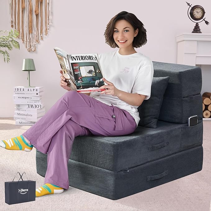 Folding Sofa Bed, 4 in 1 Convertible Sleeper Chair