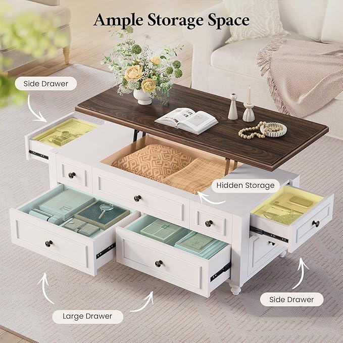 47.2" Lift Top Coffee Table