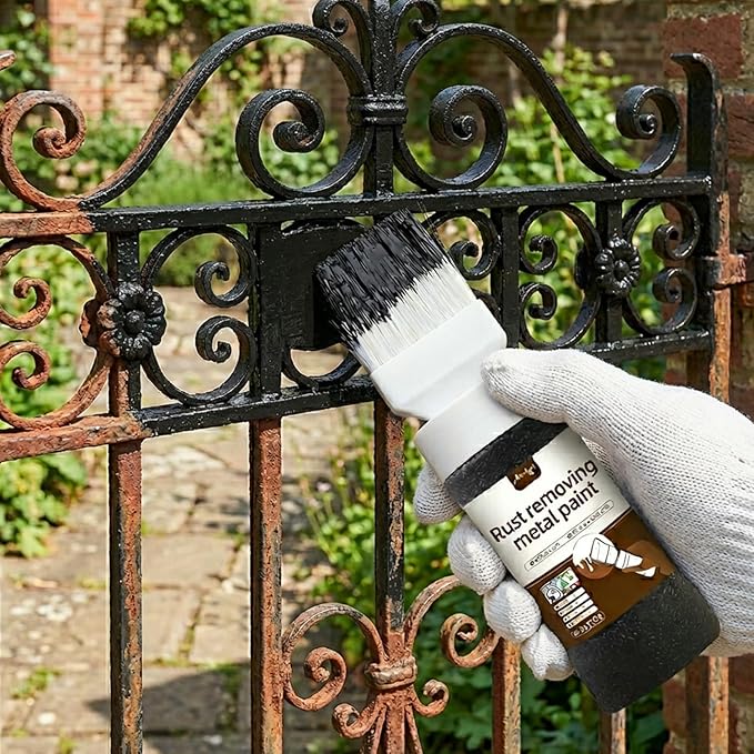 Black 2-in-1 Rust Converter & Touch Up Paint, 6.35 Fl oz, Rust Inhibitor &