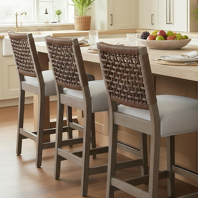 27" Rustic Counter Height Bar Stools