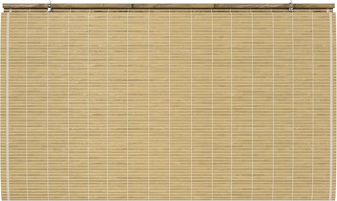 Red Lantern Burnt Bamboo Cordless Window Shade