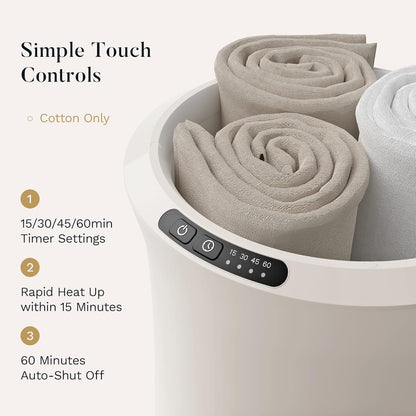 ennva 22L Towel Warmer for Bathroom, Spa, Hotel-Luxury Bath Towel Heater with with Aromatherapy- Electric Bucket Style Towel Steamer-Heat Timer15/30/45/60 Min Adjustable -Fast Heating Hot Towel Warmer