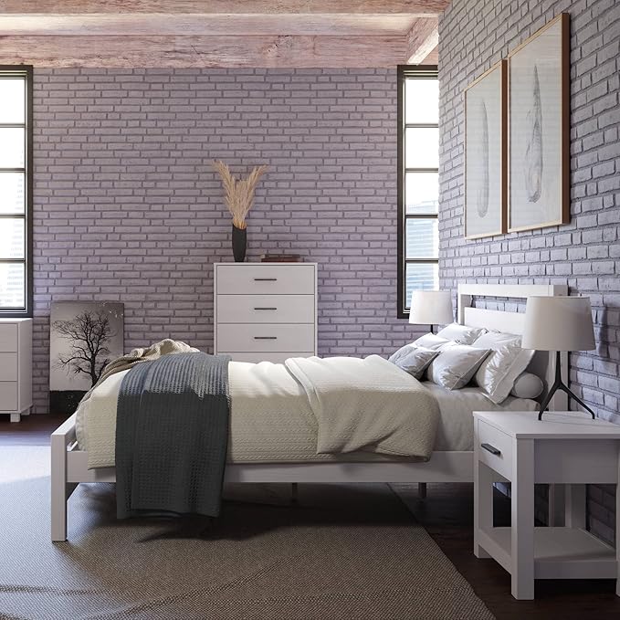 Grain Wood Furniture Loft King Size Solid Wood Bed