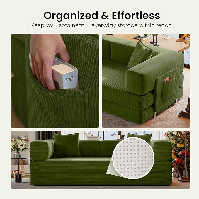 Convertible Floor Sofa Bed | 59’’ Folding Futon Sofa
