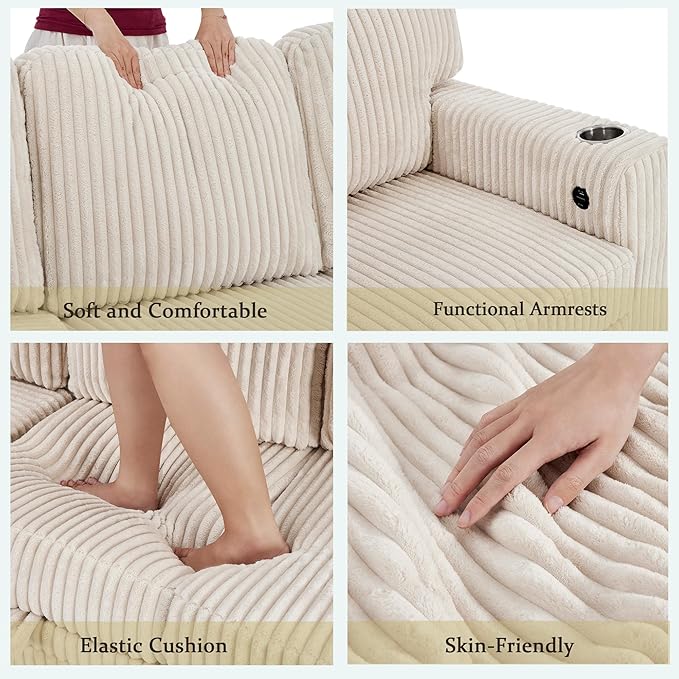 L-Shaped Sectional Couch with Storage and Pull Out Bed, Convertible Sofa Bed