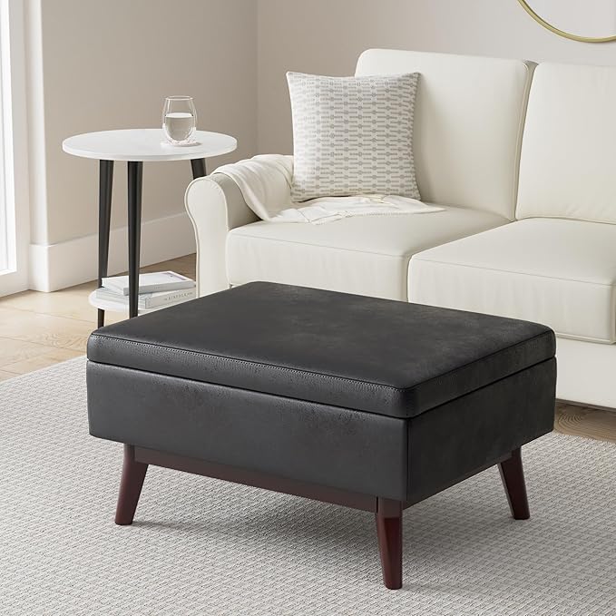 SIMPLIHOME Owen Coffee Table Storage Ottoman