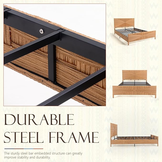 Yechen Boho Full Bed Frame