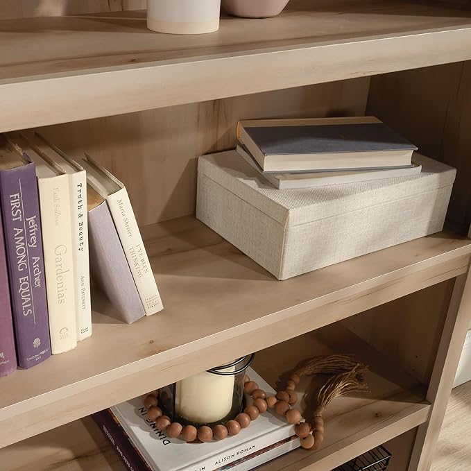 Sauder 5 Tier Book Shelf Wooden Bookcase Multipurpose Bookshelf