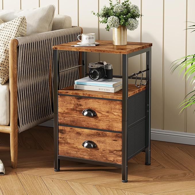 Furologee Night Stand Set of 2, Nightstand