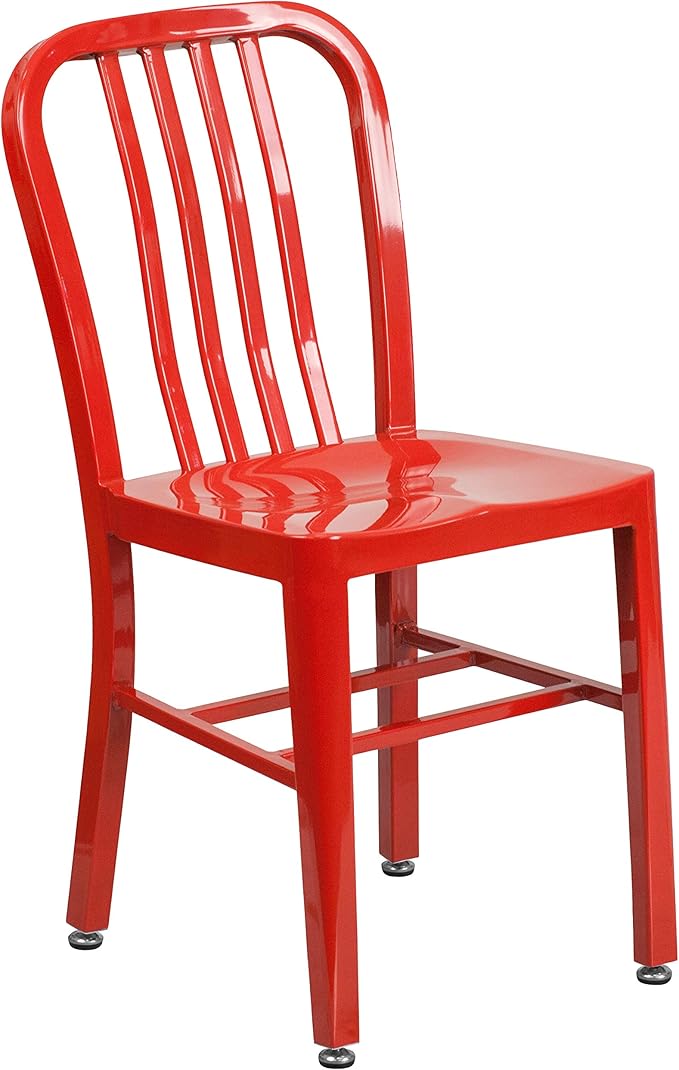 Flash Furniture Gael Indoor/Outdoor Modern Metal Dining Chairs,