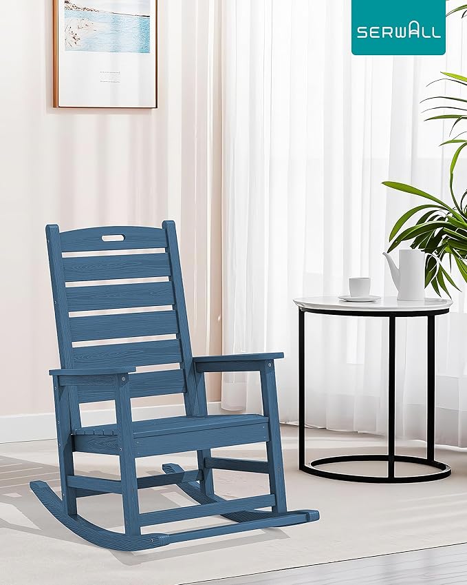 SERWALL Outdoor Rocking Chair Set of 2, Oversized Rocking Chair