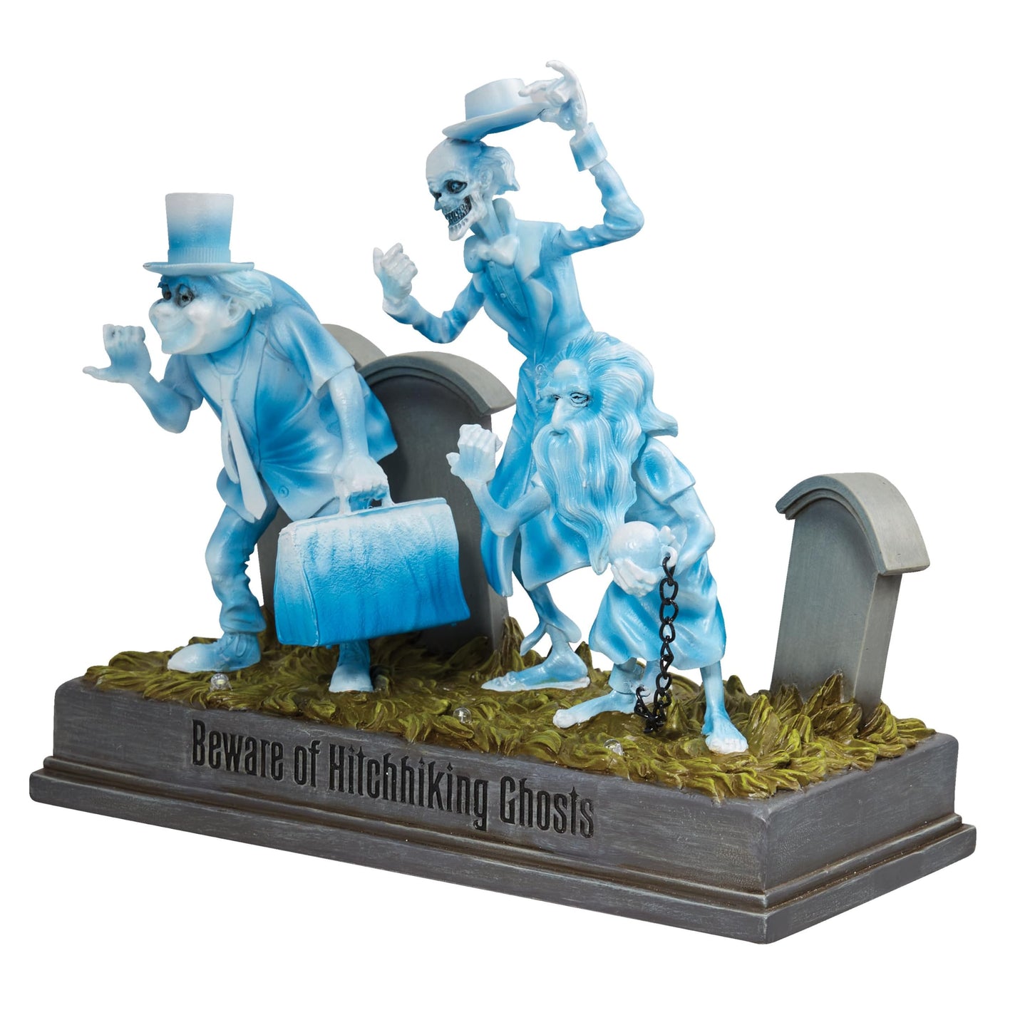 Enesco Disney Showcase The Haunted Mansion Hitchhiking Ghosts Lit Figurine, 8 Inch, Multicolor