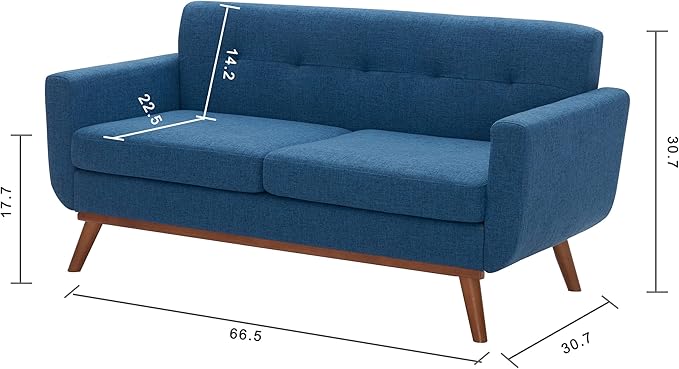Kingfun 65" W Loveseat Sofa