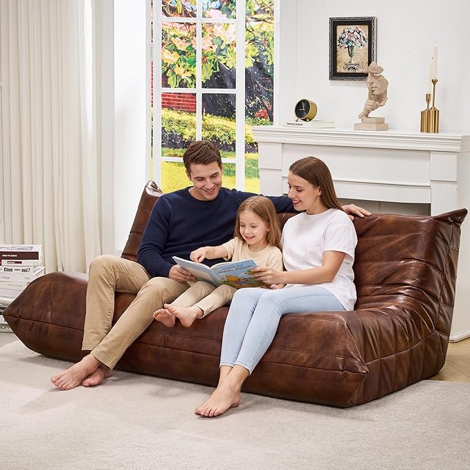 Hobestluk Bean Bag Chair Giant Bean Bag Sofa 3 Seater Bean Bag Chairs