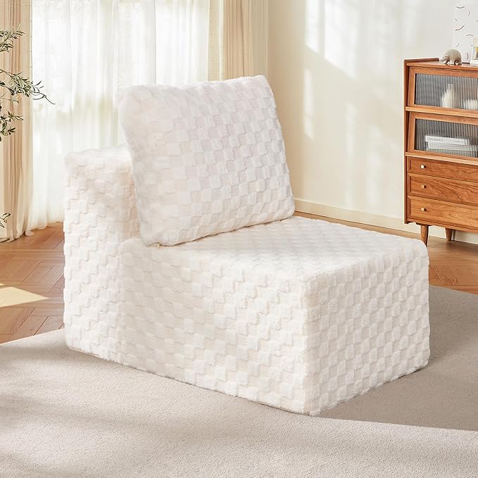 Single Sofa 1 Seat Couch with Deep Seat Memory Foam Cloud Chair with Pillows