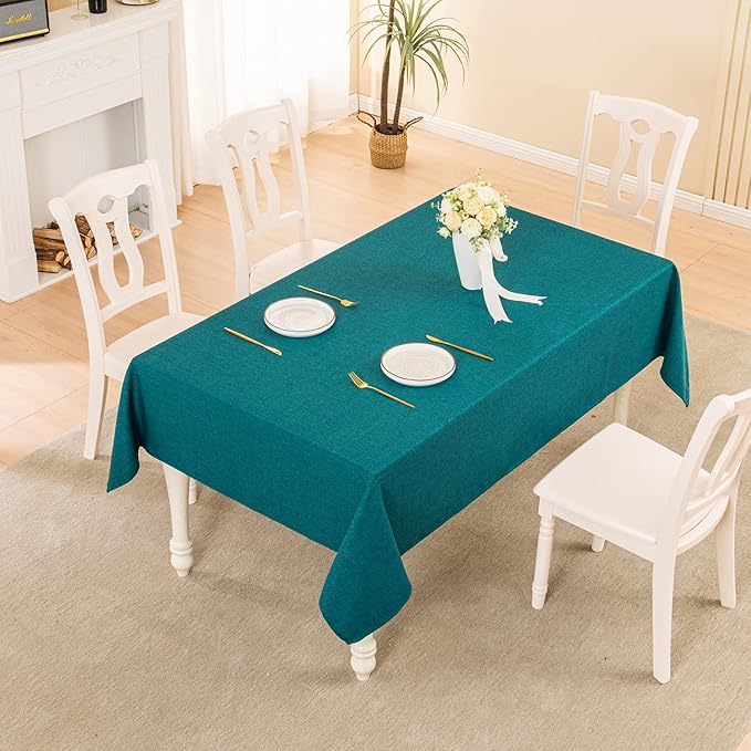 BALCONY & FALCON Rectangle Tablecloth Washable Wrinkle Resistant and Water