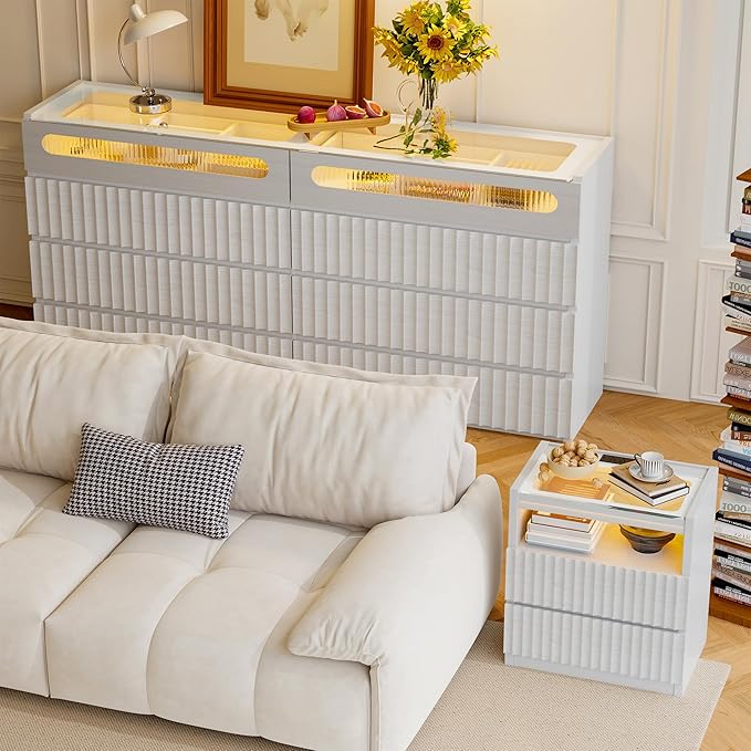 senlin Fluted 8 Drawer Dresser,