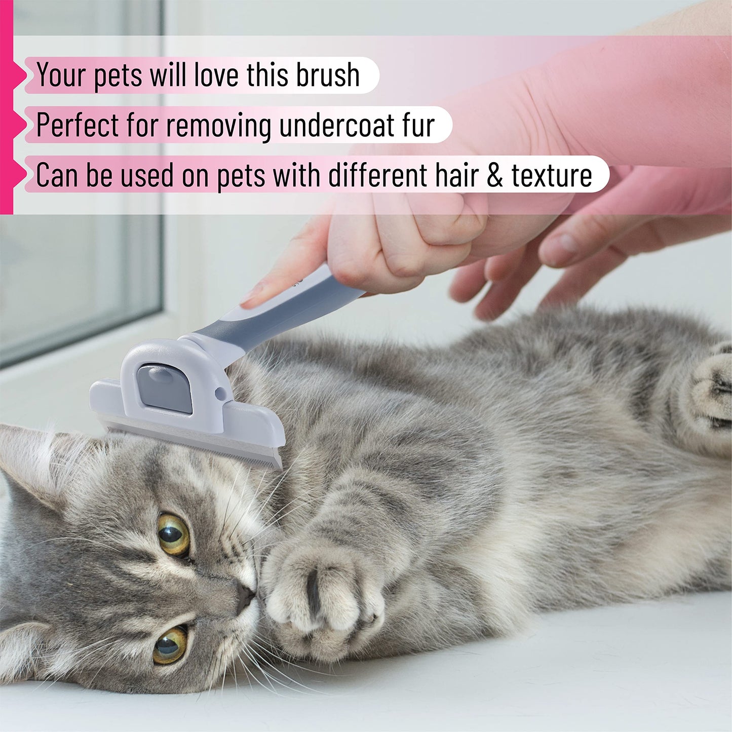 Mr. Pen- Pet Grooming Brush, Deshedding and Undercoat Brush for Dogs with Shedding Control
