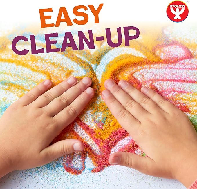 Hygloss Colored Sand for Crafts - 25 lb, Bright Rainbow - Vibrant Colorful Fine Sensory Play Sand Art Kits for Kids - Classroom Activities for Children 3 4 5 6 7 8 9 10 11 12 - Safe for Ages 3+