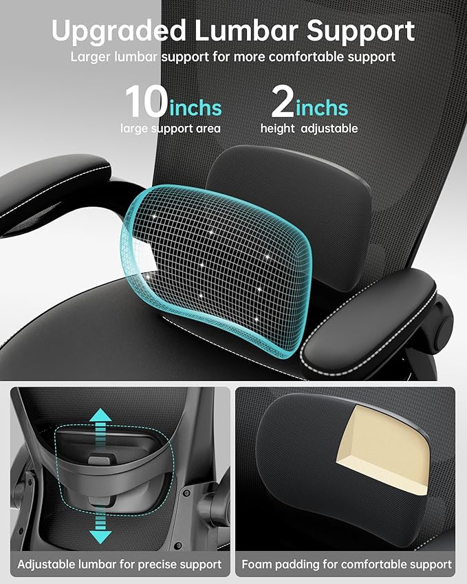 MUXX.STIL Office Chair, PU Leather Ergonomic Desk Chair