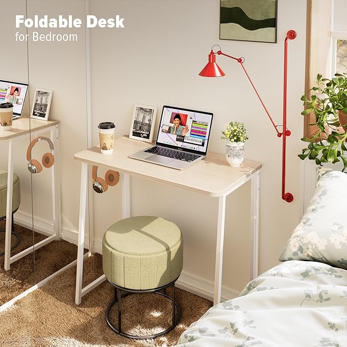 WOHOMO Folding Desk, Small Foldable Desk 31.5"