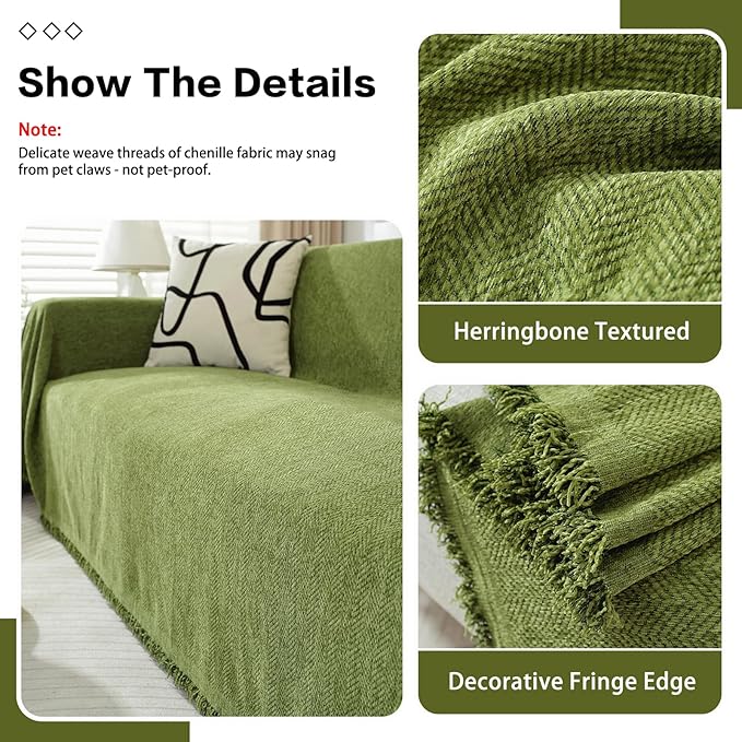 DREAMINGO Sofa Covers Herringbone Jacquard Modern Minimalism Couch Cover Wear