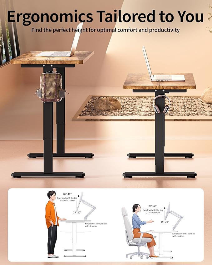 BIZUM Standing Desk Electric Adjustable Computer Desk-Stand up Desk Office