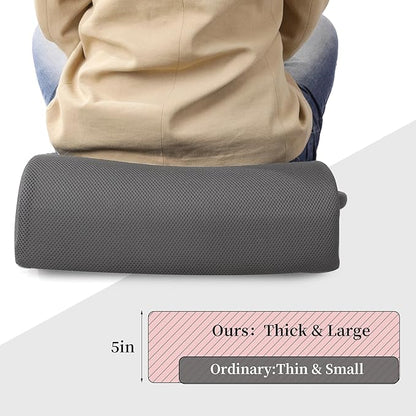 MABOZOO Extra Thick Chair Cushions,Office Chair Booster Seat Cushion to Raise Seat Height for Pain Relief,18 x 16 x 6 inch Non Slip Memory Foam Thick Cushion with Carry Handle（Dark Grey）