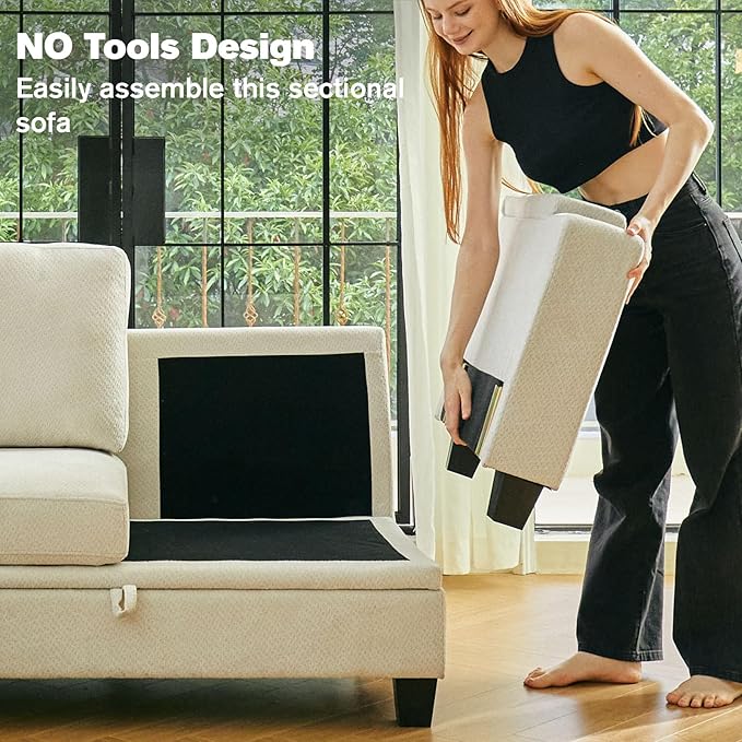 Belffin Fabric Modular Sectional Couch Armrests