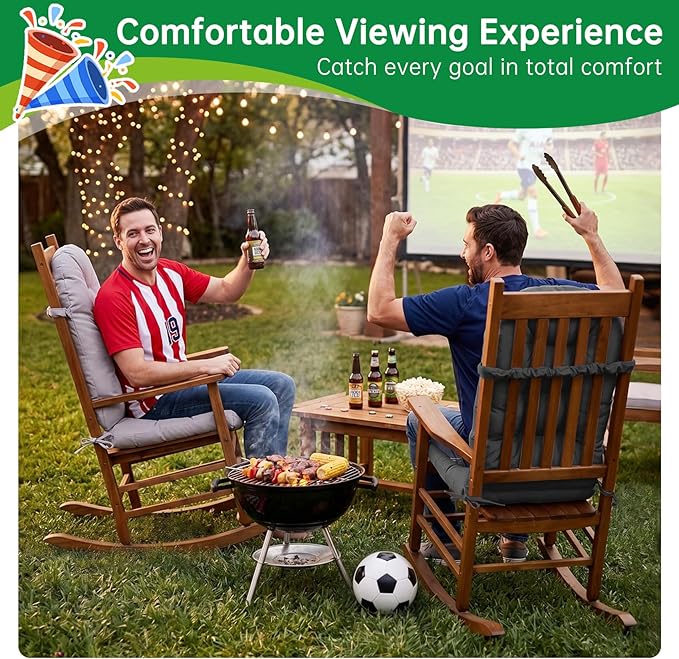 Adirondack Chair Cushion Waterproof Rocking Chair Cushion, Tufted High Back