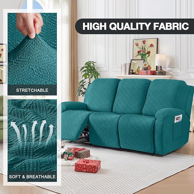 Timeles Recliner Covers for 3 Seater Reclining Couch Covers Sofa Slipcover