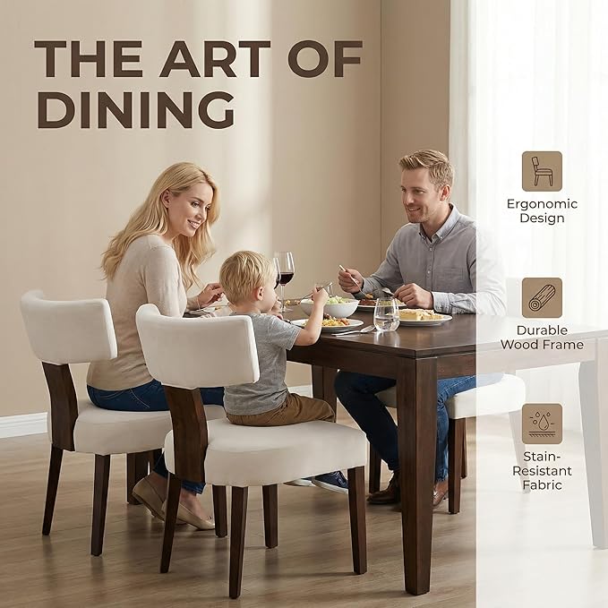 VESCASA Upholstered Farmhouse Dining Chairs