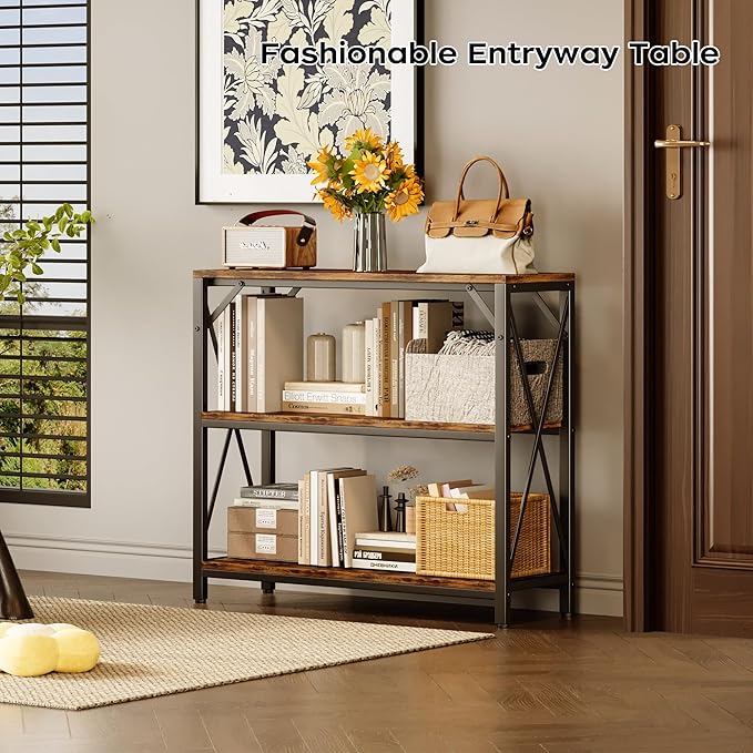 Homeiju Console Table 31.5" Width, 3-Tier Entryway Table