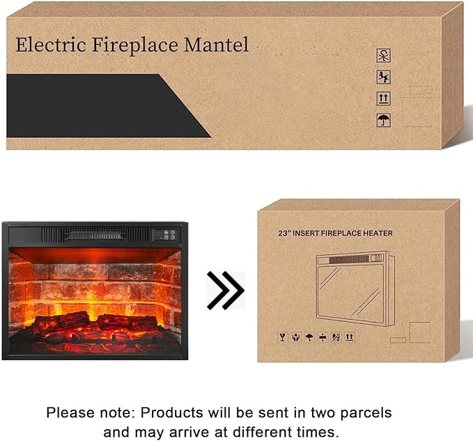 72" LED Lights Electric Fireplace