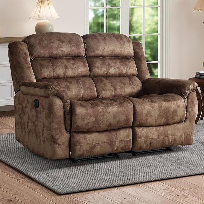 EBELLO Loveseat Recliner Sofa for Living Room, Extra Wide Modern Overstuffed 2