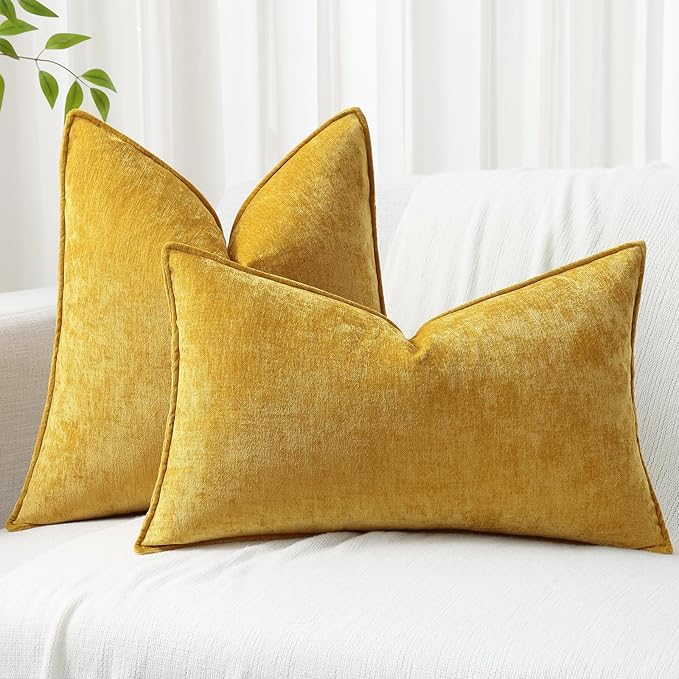 decorUhome Summer Couch Throw Pillow Covers 18x18 Set of 2, Decorative Soft