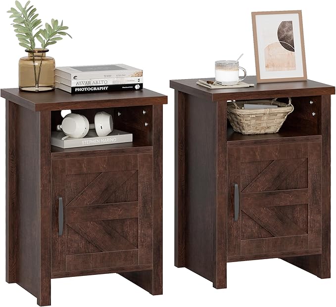 YESHOMY Farmhouse Modern Nightstand