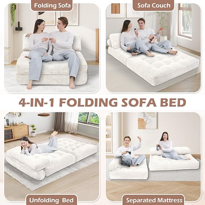 Folding Sofa Bed, Convertible Sleeper Chair