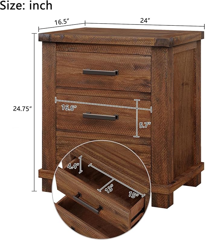 Knocbel Farmhouse Nightstand