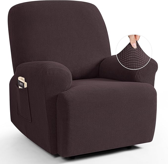 TAOCOCO Recliner Cover 4-Pieces, Recliner Stretch Sofa Slipcover, Recliner