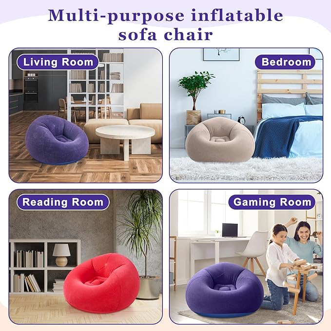 Realspring 6 9 12 Pcs Inflatable Bean Bag Chairs