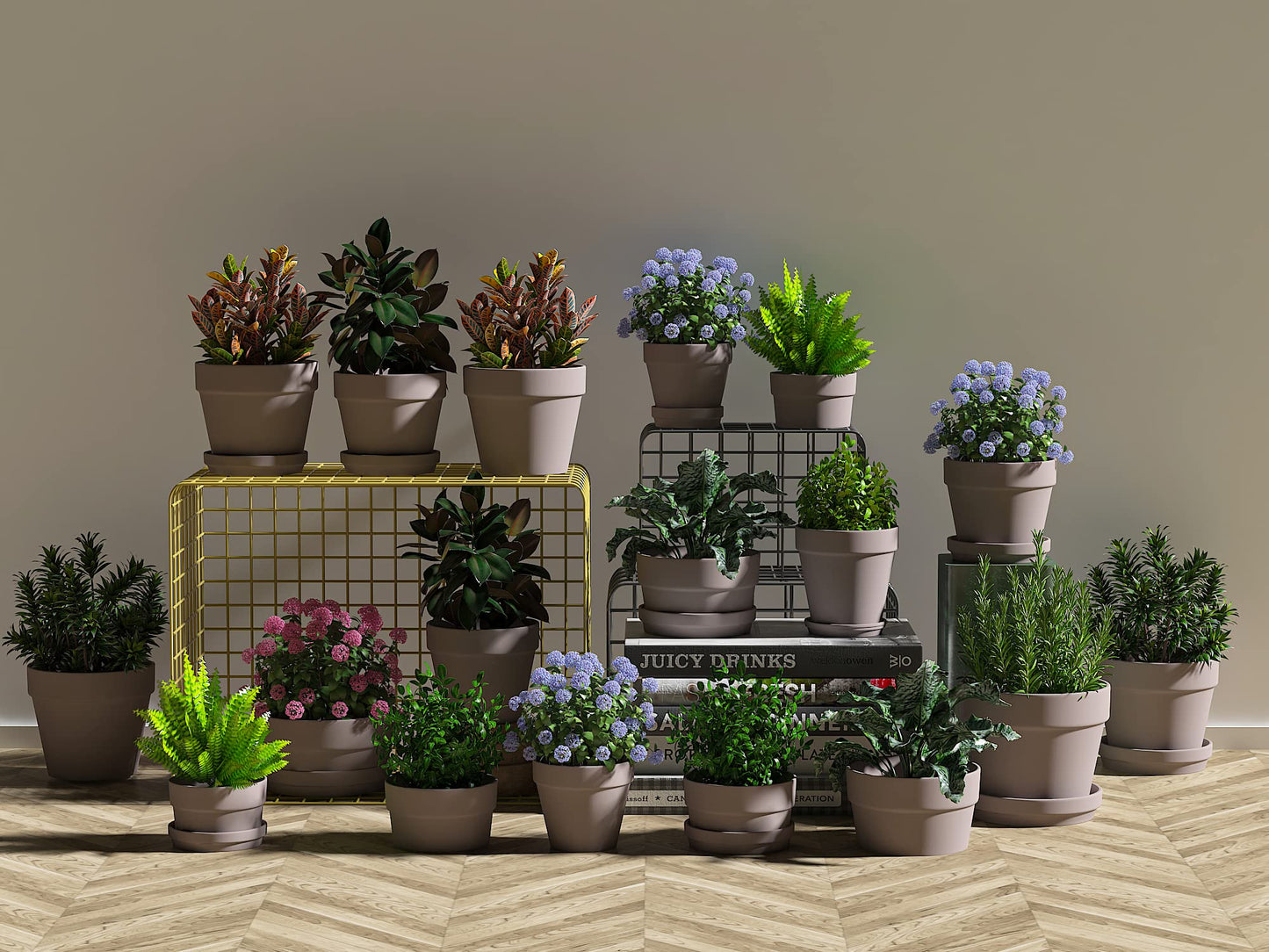 36 Mini Grey Flower Pots - 2 inch Clay, Cactus & Succulent Nursery Pots with Drainage Holes, Indoor/Outdoor Suitable