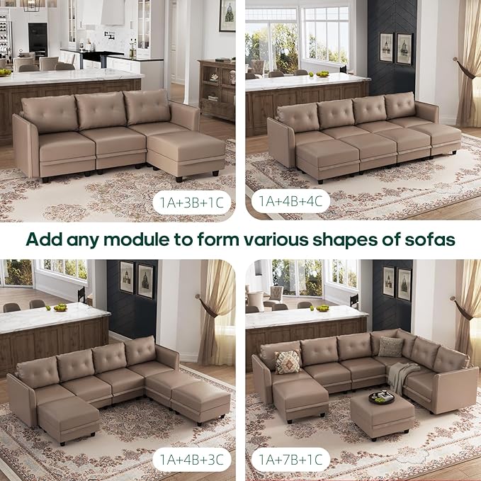 LLappuil Modular Sectional Sofa Middle Module Storage Seat