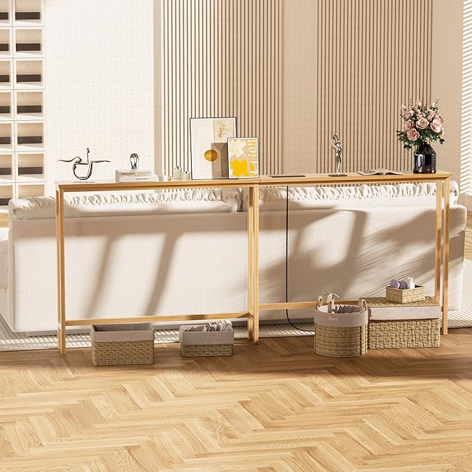 VASMIA 70.9 Inch Narrow Console Table