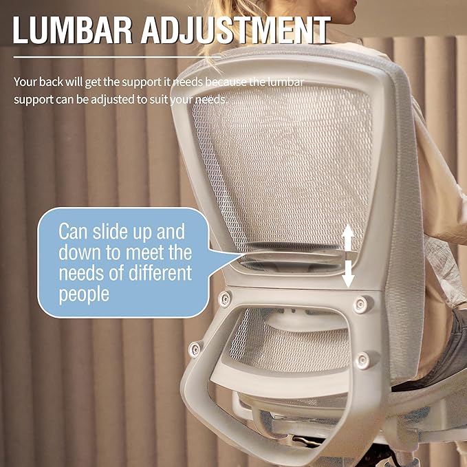 ELABEST Mesh Office Chair, Ergonomic Computer Desk Chair, Sturdy Task Chair-