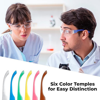 amoolo Safety Glasses for Men Bulk of 24, Protective Eyewear for Men Women, ANSI Z87.1 Impact Resistant Eye Protection for Work, Lab, Construction