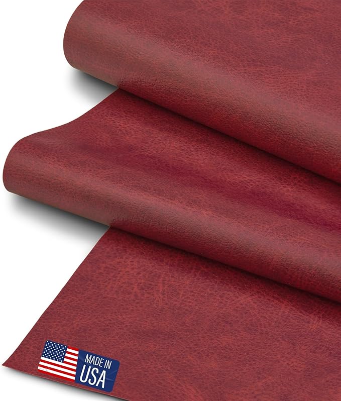 Faux Leather Fabric, Thick Durable Synthetic Repholstery Leather Vinyl