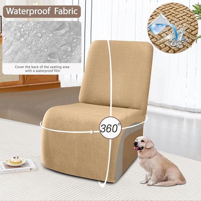 ALIECOM 100% Waterproof Recliner Sectional Couch Covers L Shape Stretch Corner