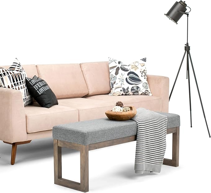 SIMPLIHOME Milltown Large Ottoman Bench